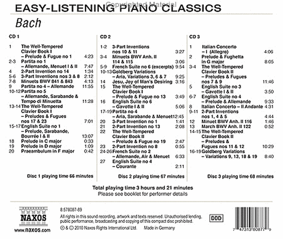 Bach: Easy Listening Piano Classics image number null