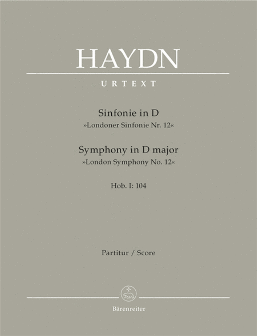 Symphony D major Hob. I:104 'London Symphony, No. 12' Orchestra scores gallery preview page 1