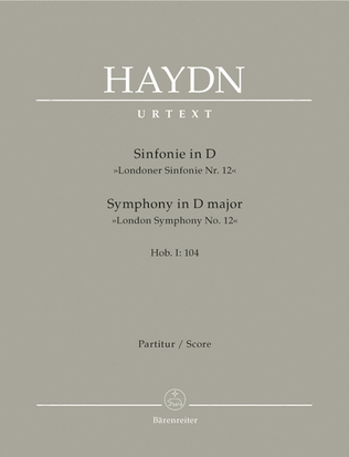 Symphony D major Hob. I:104 'London Symphony, No. 12'