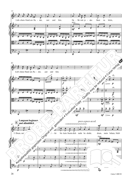 6 love songs for soprano solo and string quartet (Sechs Liebeslieder fur Sopran und Streichquartett)