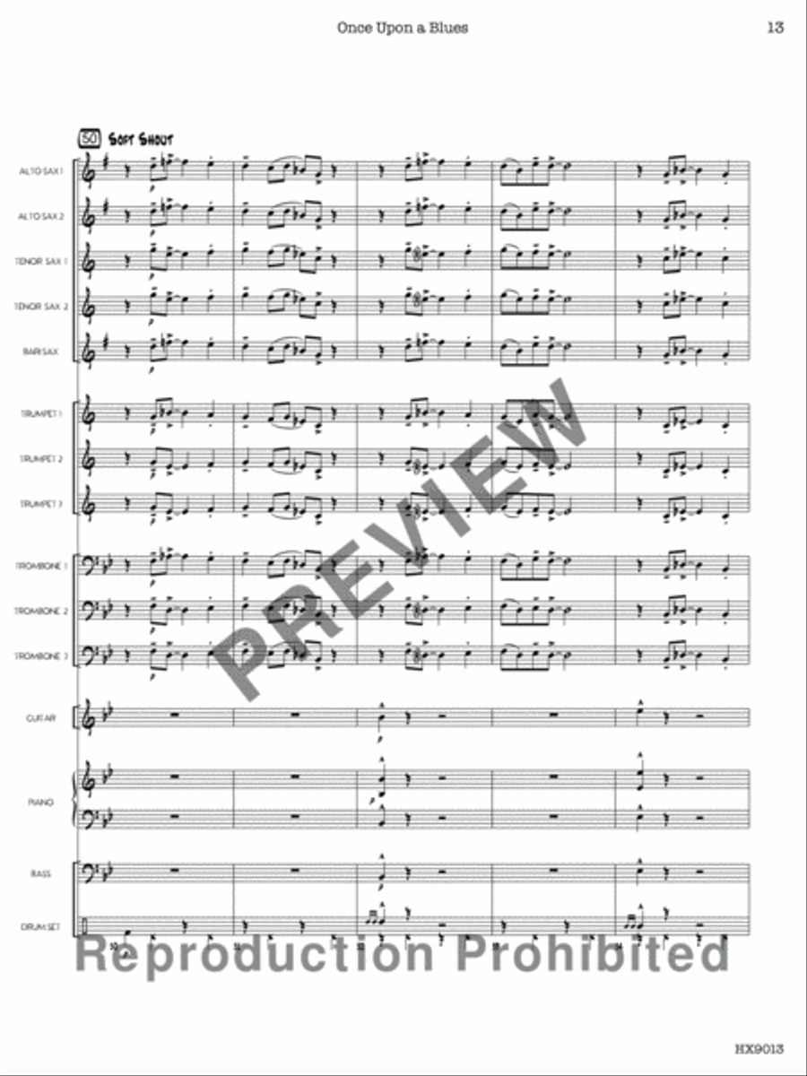 Once Upon a Blues Jazz Ensemble scores gallery preview page 14