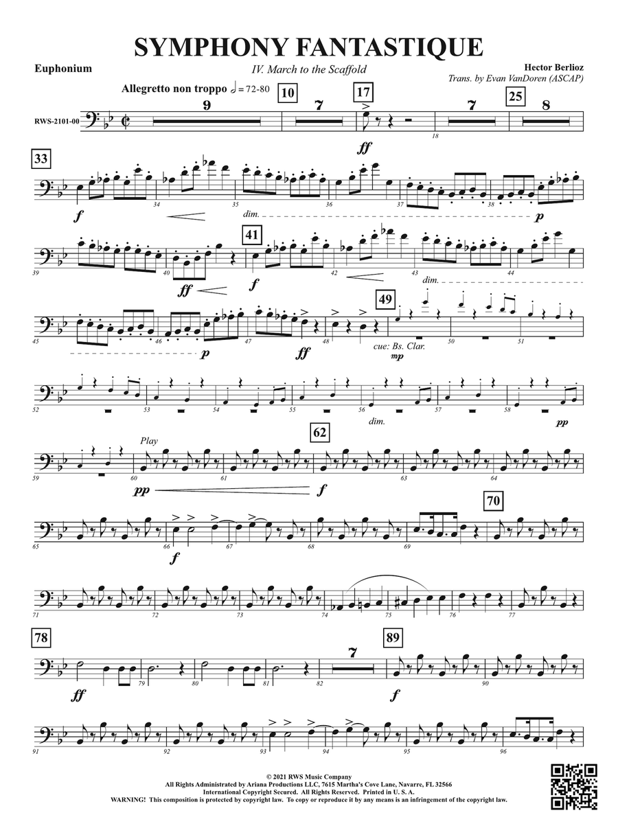 Symphony Fantastique - IV. March to the Scaffold: Baritone B.C. Baritone Horn BC scores gallery preview page 1