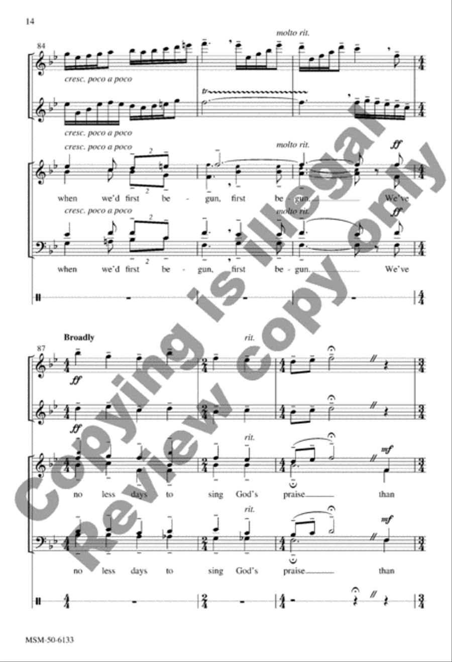 Amazing Grace 4-Part scores gallery preview page 13