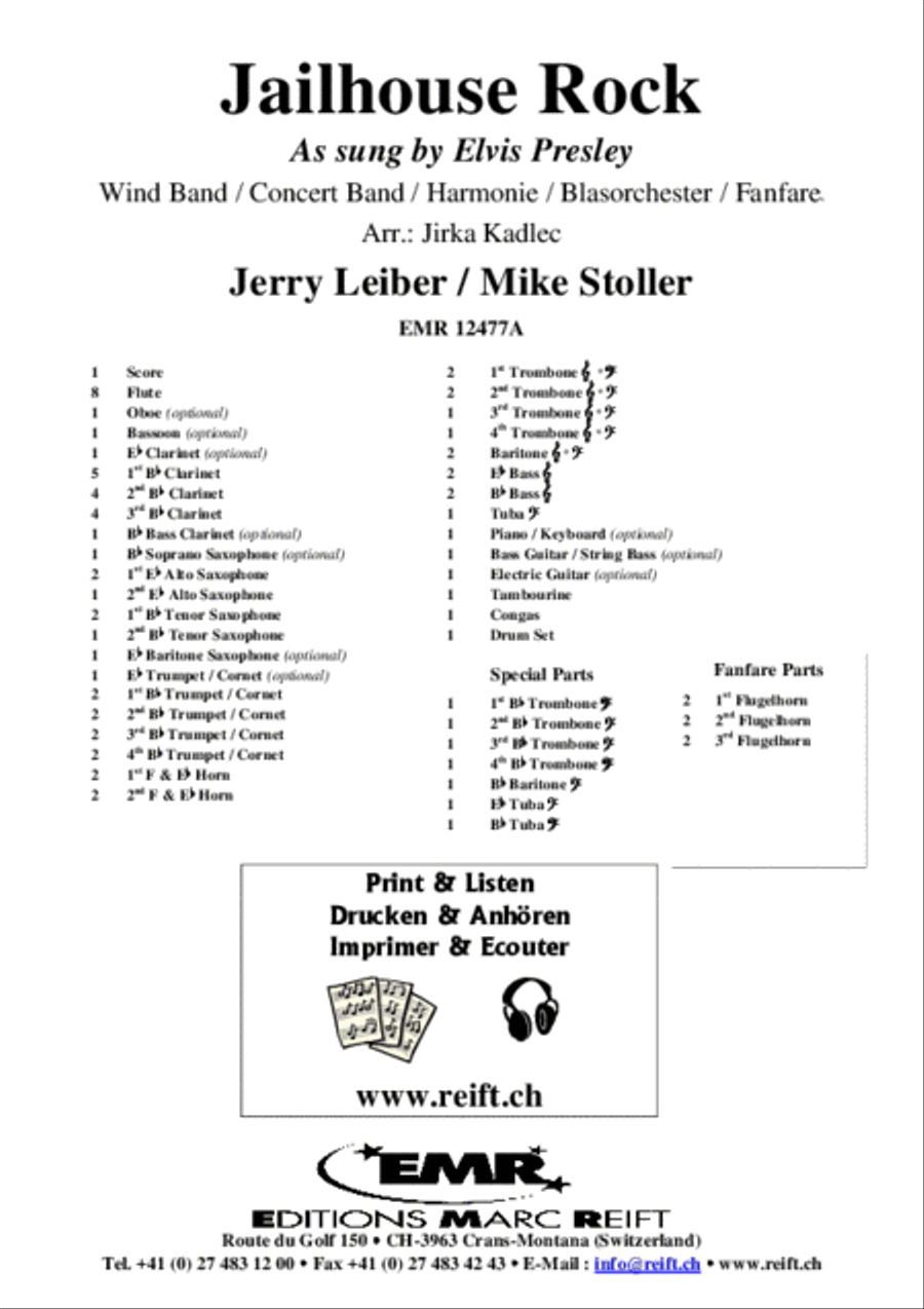 Jailhouse Rock Concert Band scores gallery preview page 2