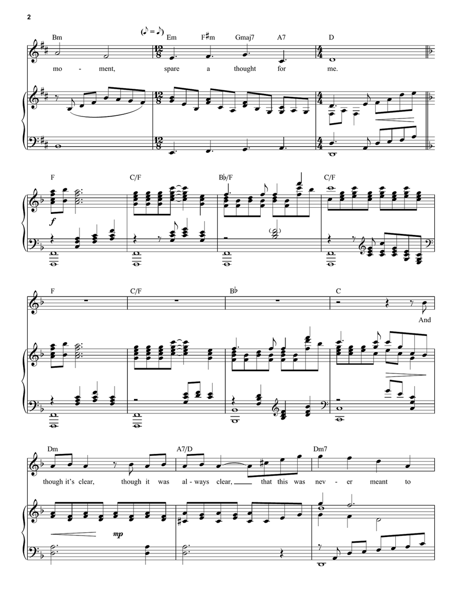 Think Of Me (from The Phantom Of The Opera) Piano, Vocal scores gallery preview page 2