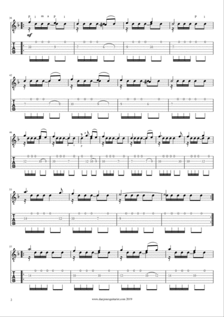 Three Preludes on Occitan Songs for Solo Guitar Classical Guitar scores gallery preview page 3