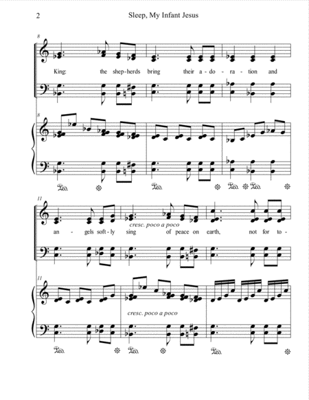 Sleep, My Infant Jesus (a Christmas carol for mixed choir and piano)