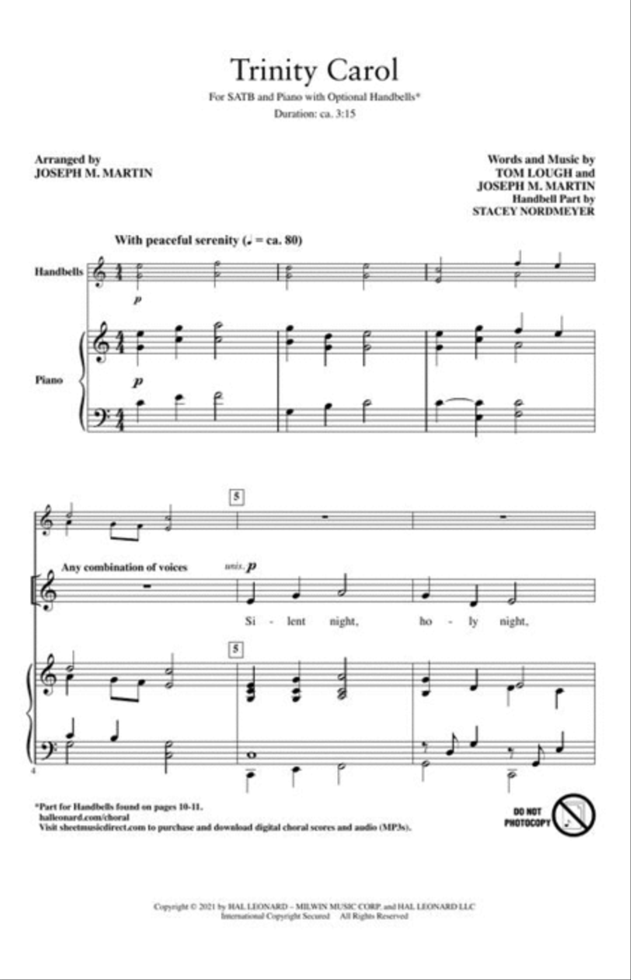 Trinity Carol 4-Part scores gallery preview page 3