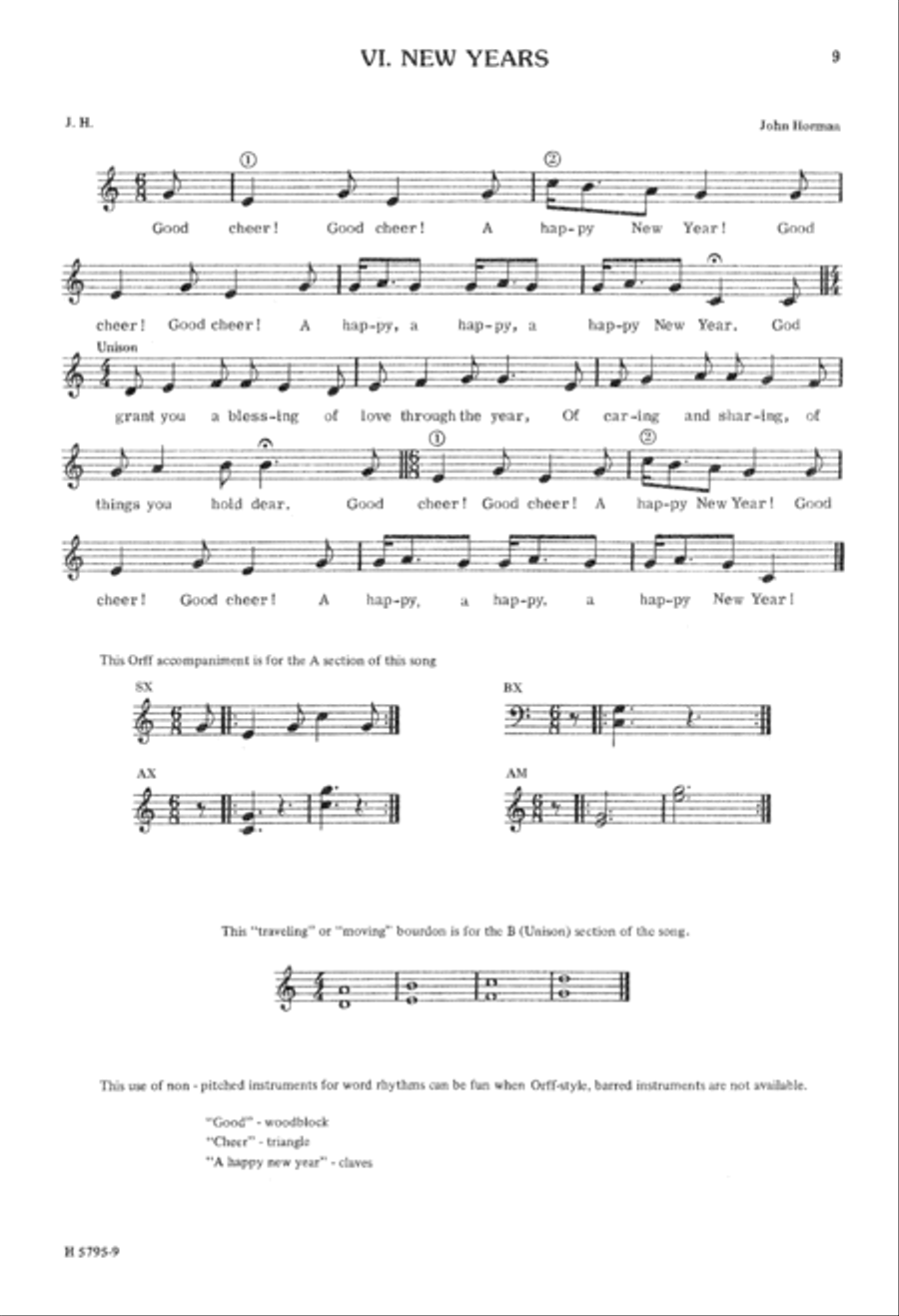 Seasonal Canons and Partner Songs Unison Choir scores gallery preview page 10