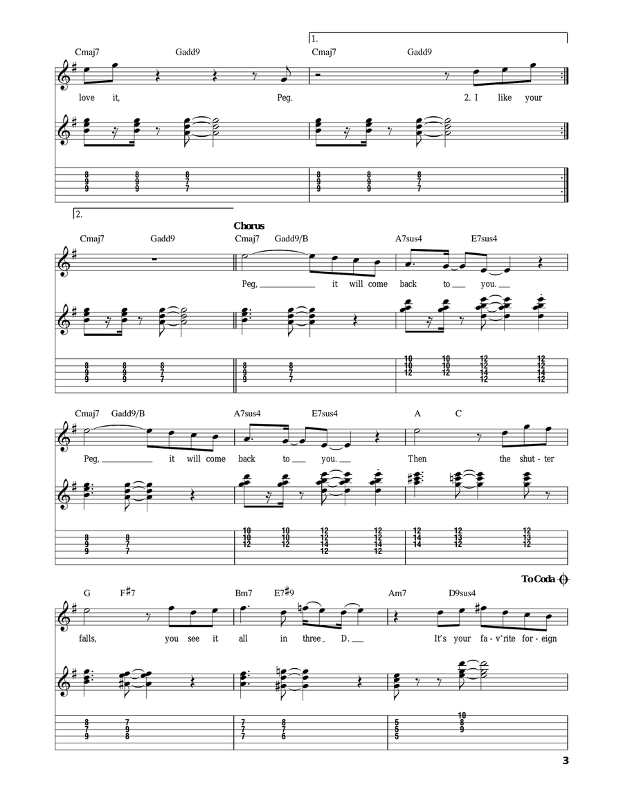 Peg Acoustic Guitar scores gallery preview page 3