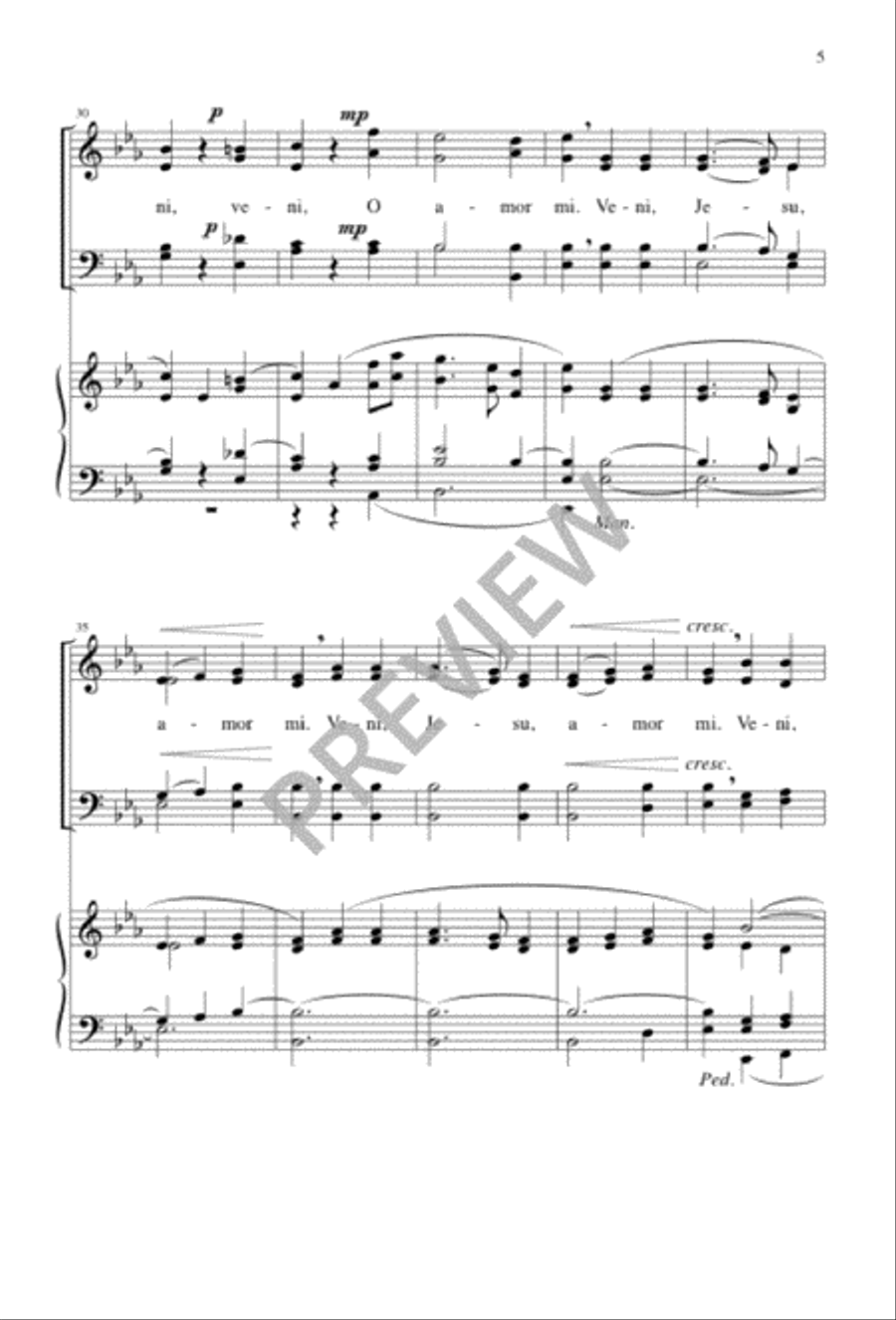Veni, Jesu, Amor Mi Veni, Jesu, Amor Mi 4-Part scores gallery preview page 5
