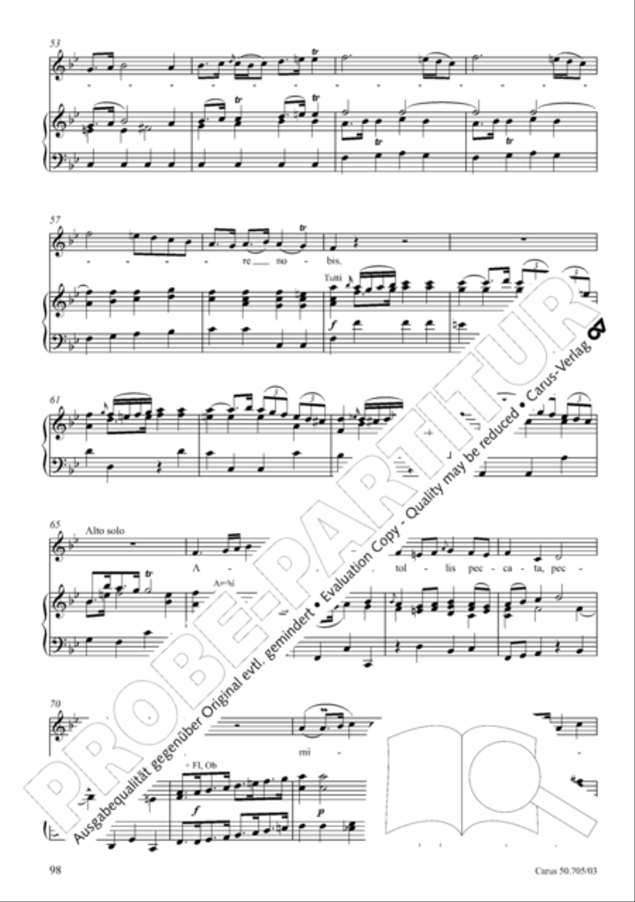 Missa in g. Hasse-Werkausgabe IV/3 4-Part scores gallery preview page 107