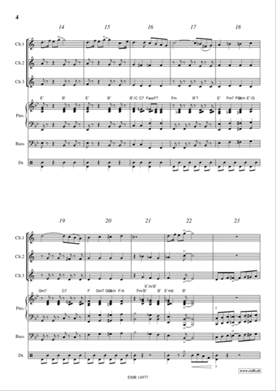 Movie Sequences Clarinet scores gallery preview page 4