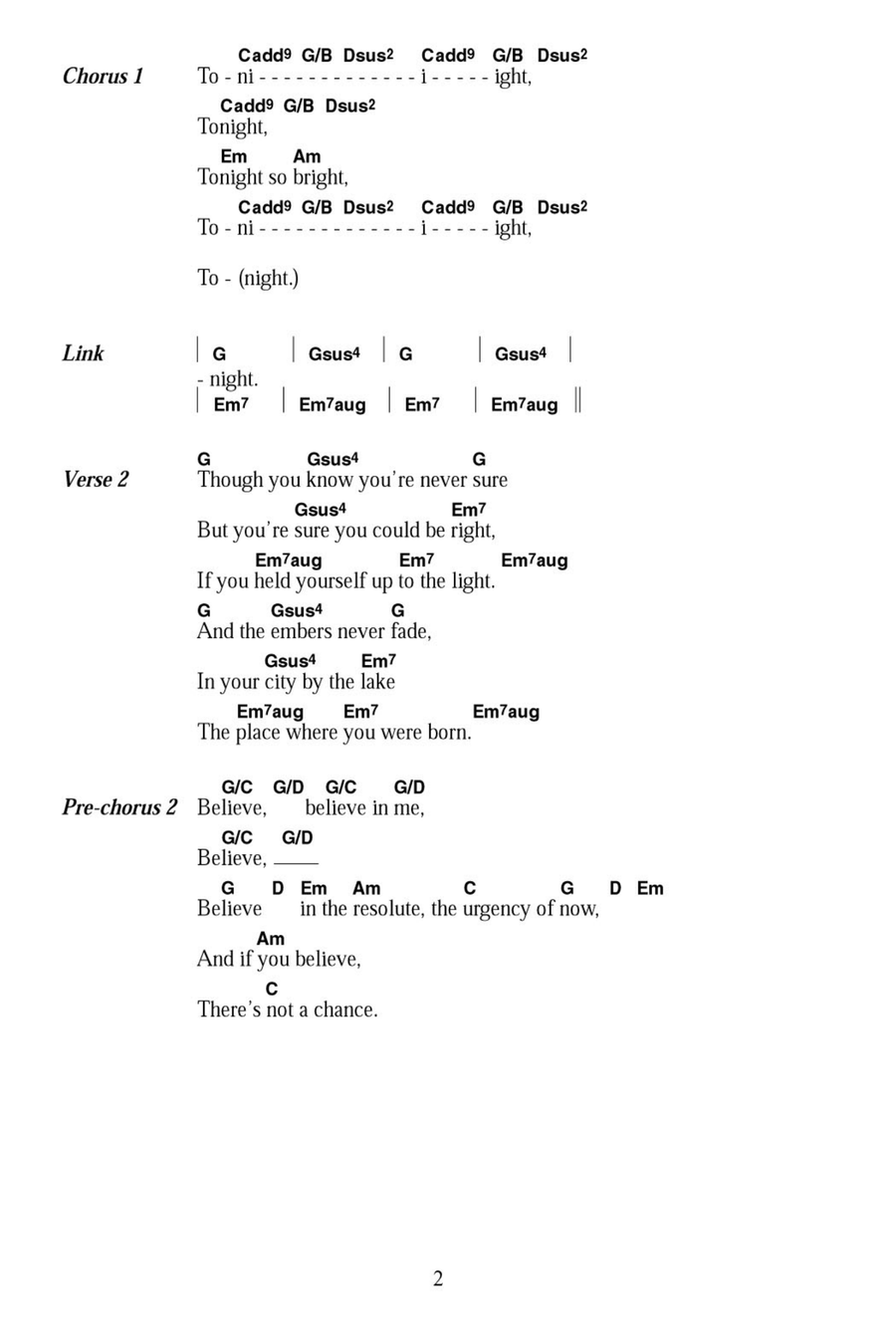 Tonight, Tonight Guitar scores gallery preview page 2