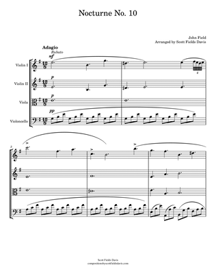 Nocturne No. 10 by John Field, arranged for string quartet by Scott Fields Davis