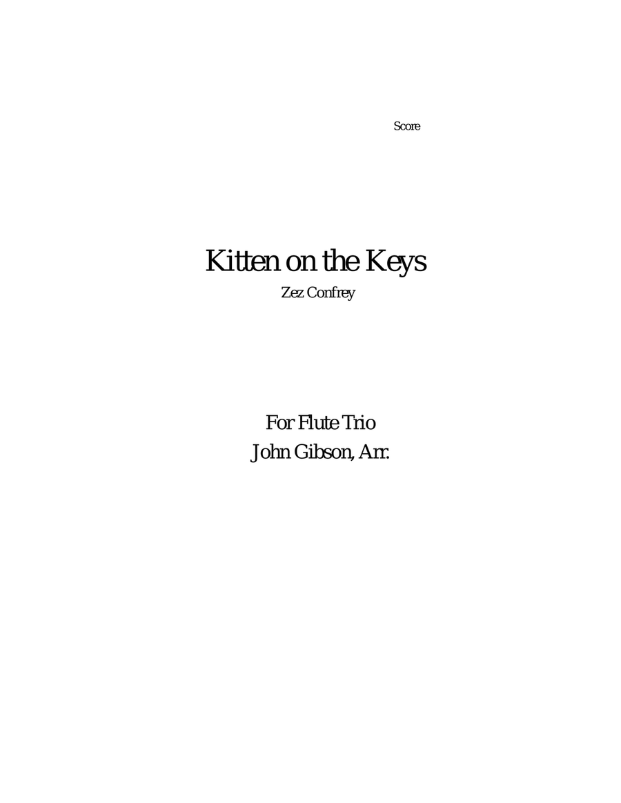 Flute Trio: Kitten on the Keys Flute Trio scores gallery preview page 1
