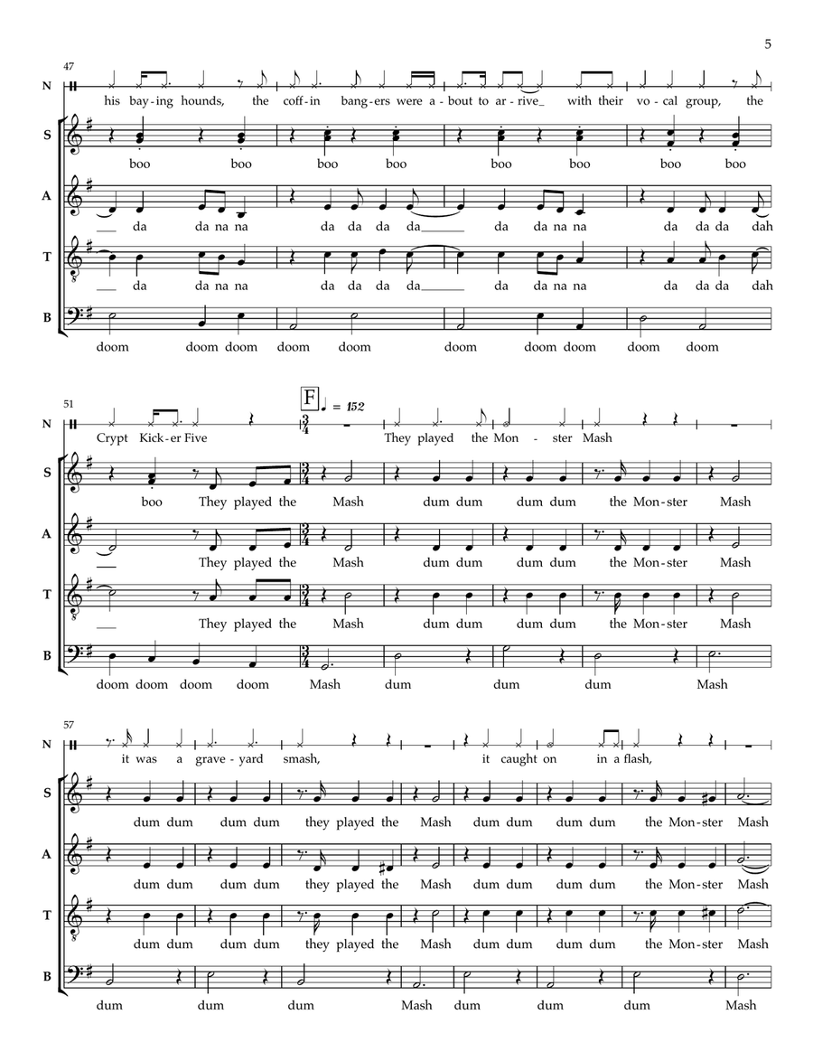 Monster Mash 4-Part scores gallery preview page 5