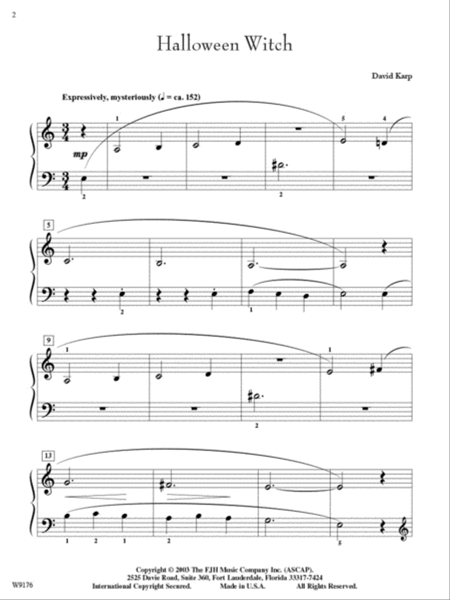 Halloween Witch Easy Piano scores gallery preview page 2