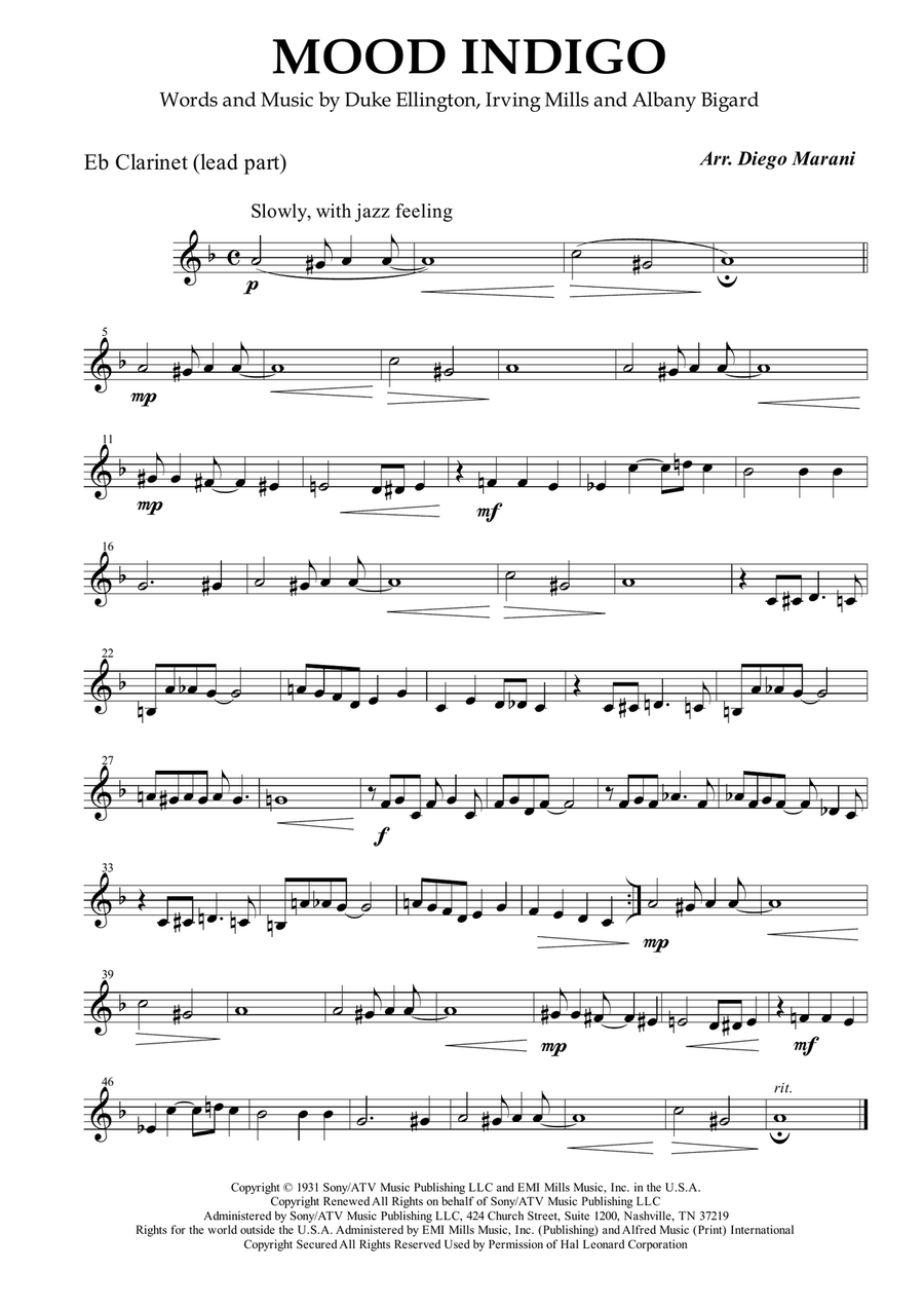 Mood Indigo Woodwind Quartet scores gallery preview page 2