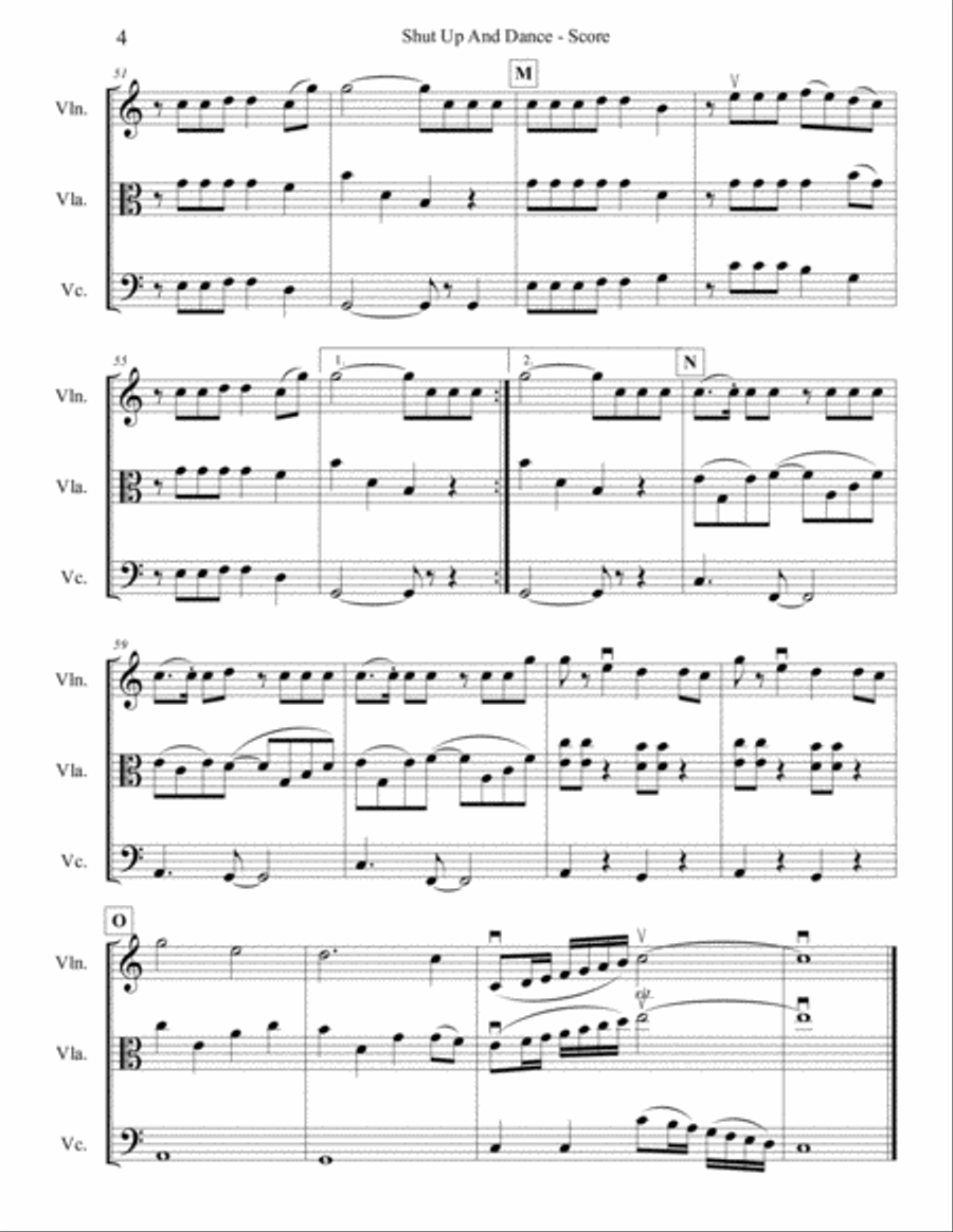 Shut Up And Dance String Trio scores gallery preview page 4