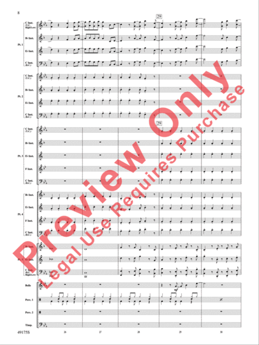 You'll Be Back Concert Band scores gallery preview page 9