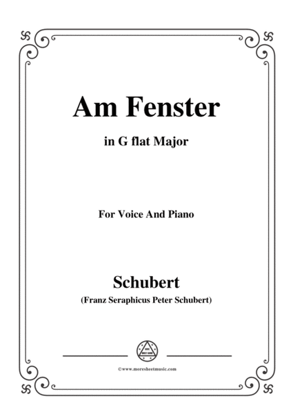 Schubert-Am Fenster,Op.105 No.3,in G flat Major,for Voice&Piano image number null