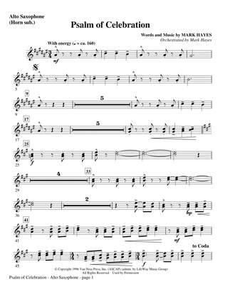 Psalm of Celebration - Eb Alto Saxophone (Horn)