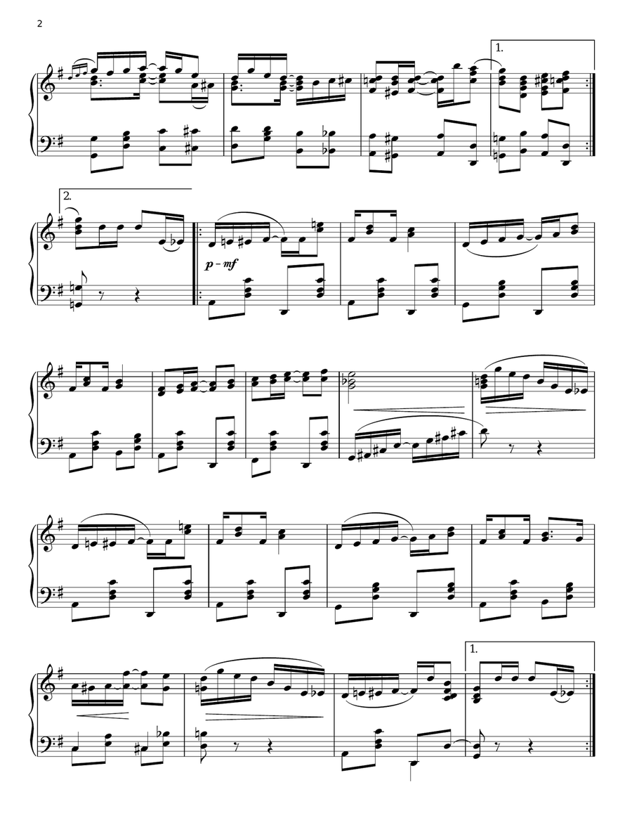 Sunburst Rag Sunburst Rag Piano Solo scores gallery preview page 2