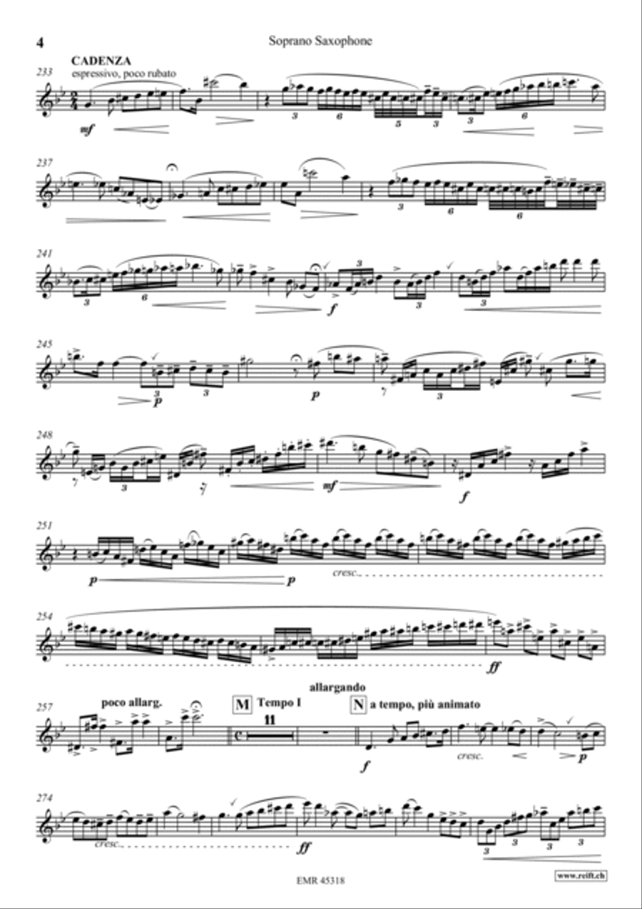 Konzert No. 1 f-moll Soprano Saxophone scores gallery preview page 5