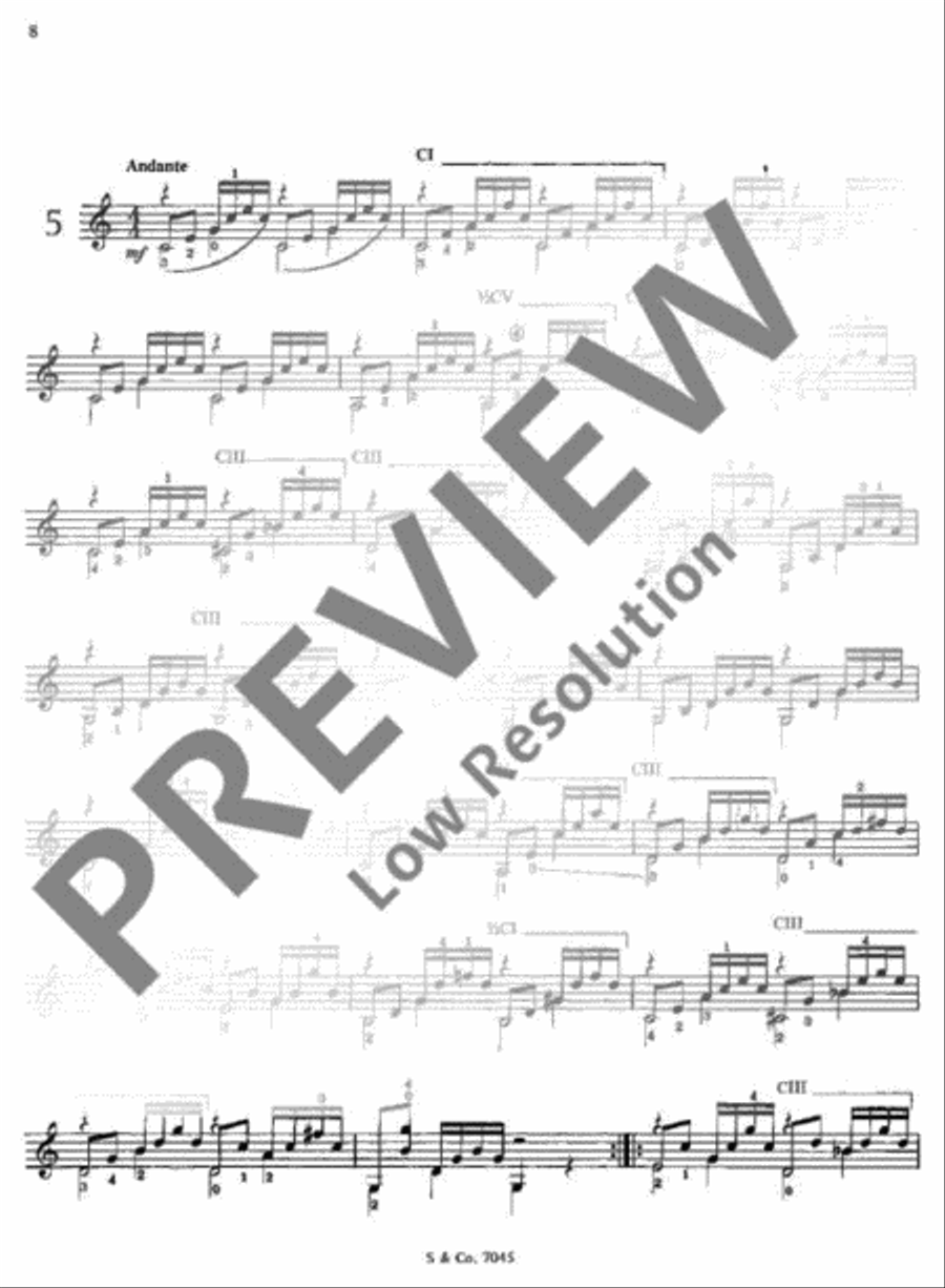 12 Studies Classical Guitar scores gallery preview page 11