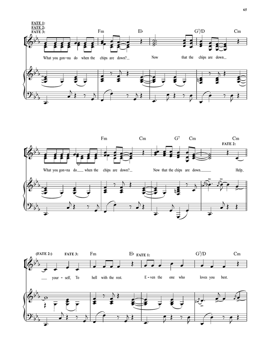 When The Chips Are Down (from Hadestown) Voice scores gallery preview page 2