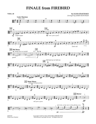 Finale from Firebird (arr. Jamin Hoffman) - Viola B