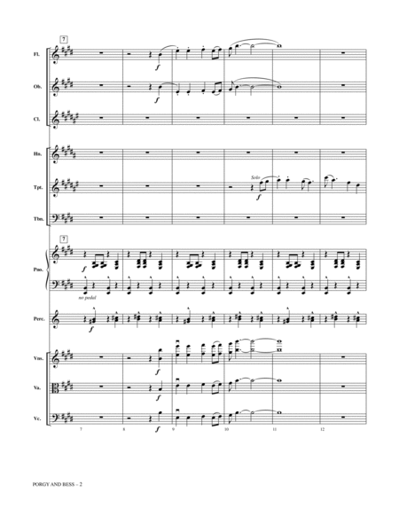 Porgy and Bess (Medley) - Full Score