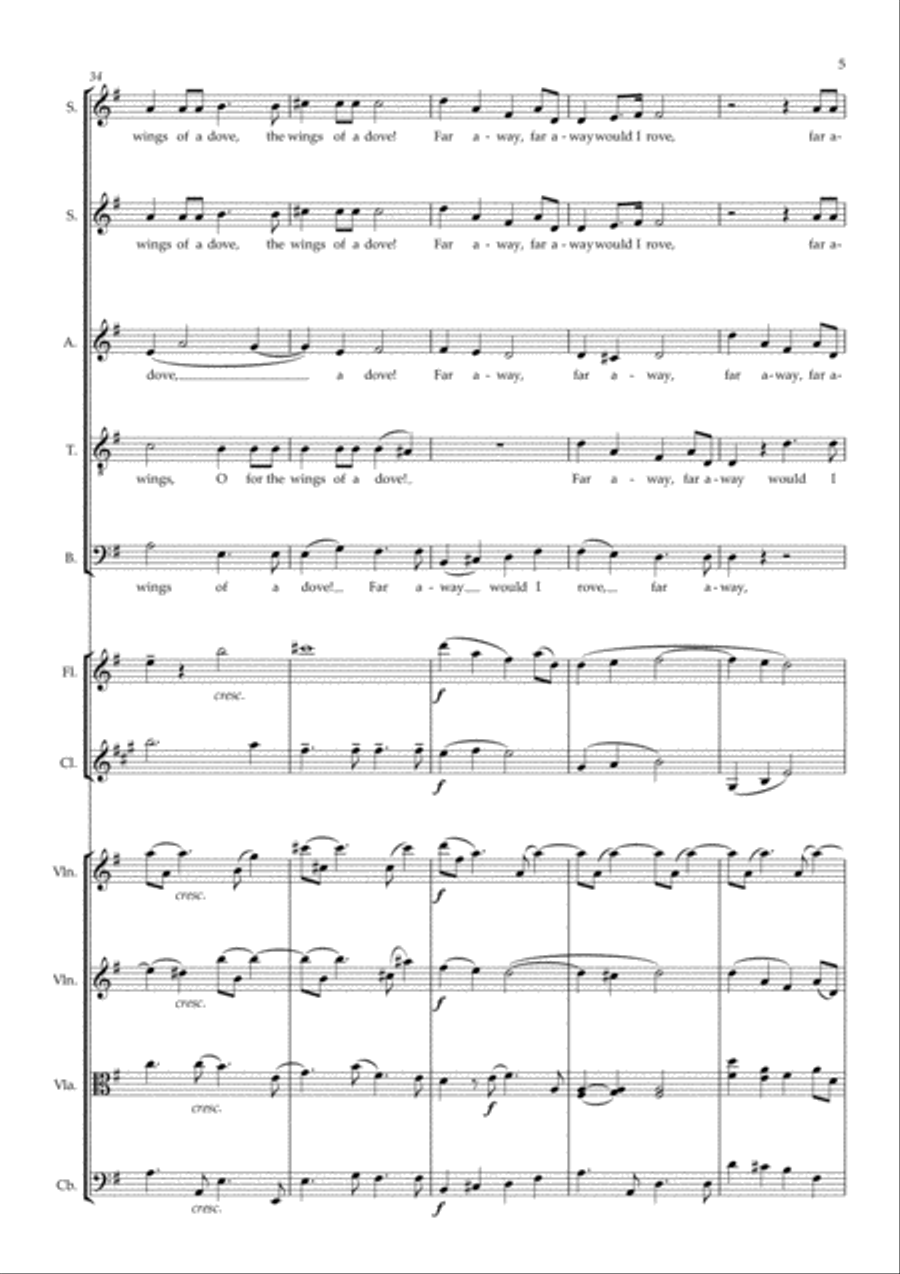 O for the wings of a dove 4-Part scores gallery preview page 5