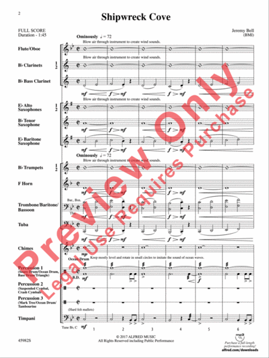 Shipwreck Cove Concert Band scores gallery preview page 3