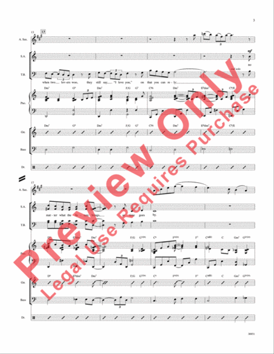 As Time Goes By Choir scores gallery preview page 4