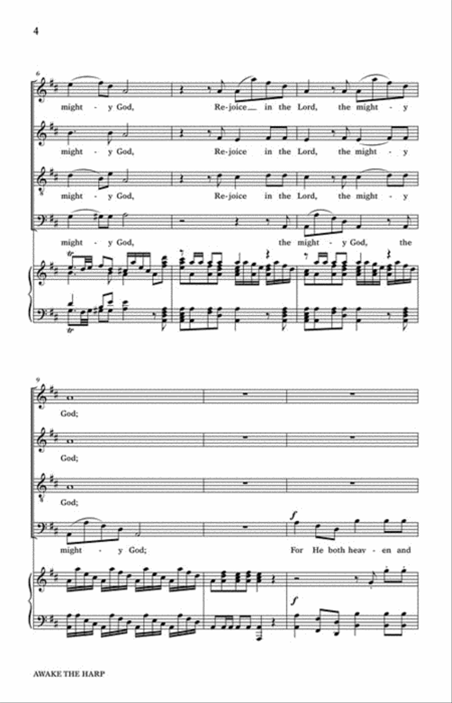 Awake the Harp 4-Part scores gallery preview page 3
