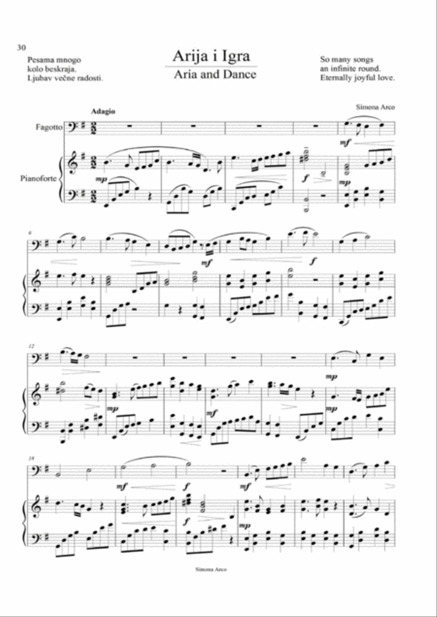 Aria and Dance Aria and Dance Bassoon scores gallery preview page 2