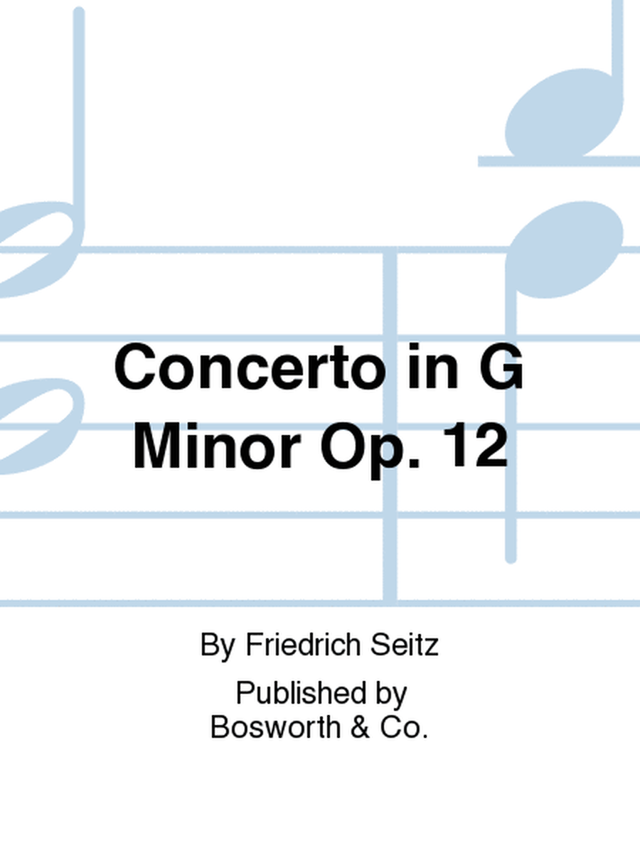 Concerto in G minor Op. 12