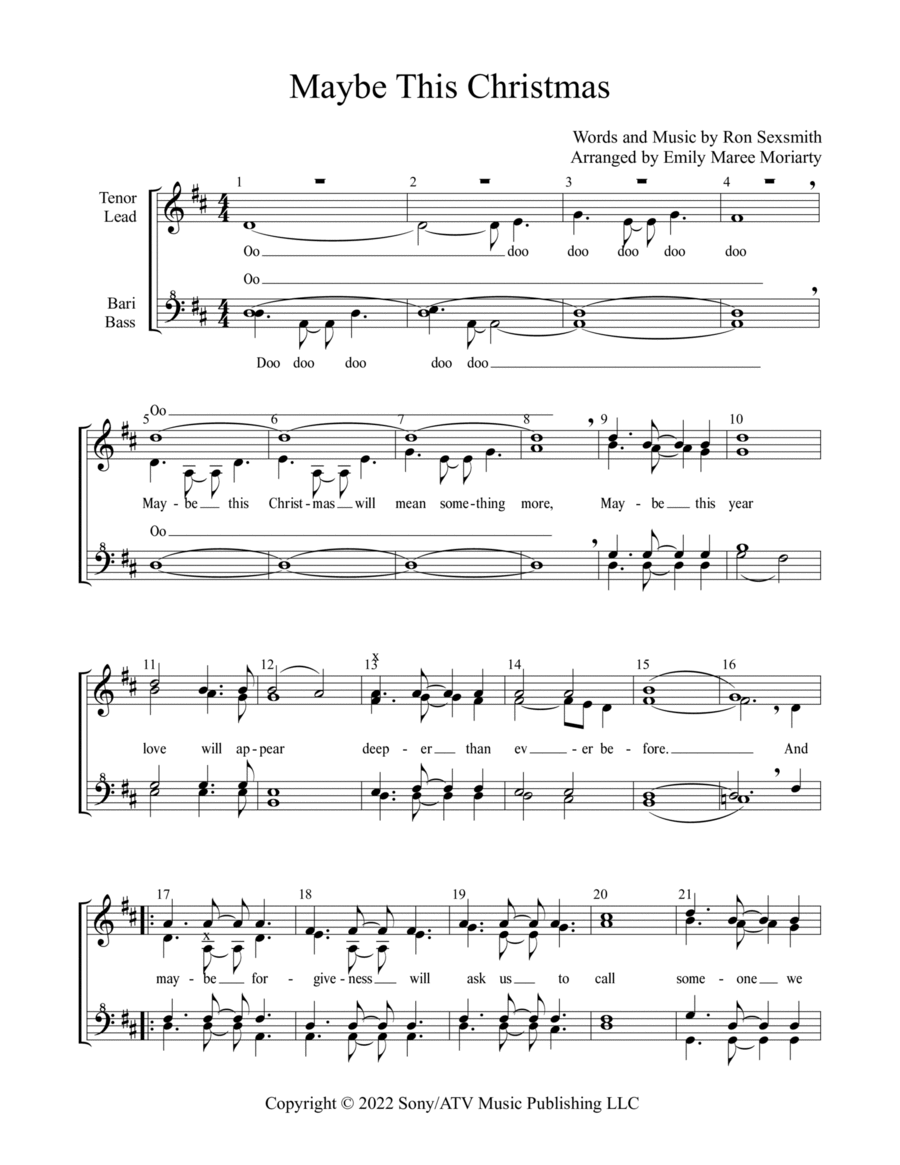Maybe This Christmas SSAA scores gallery preview page 1