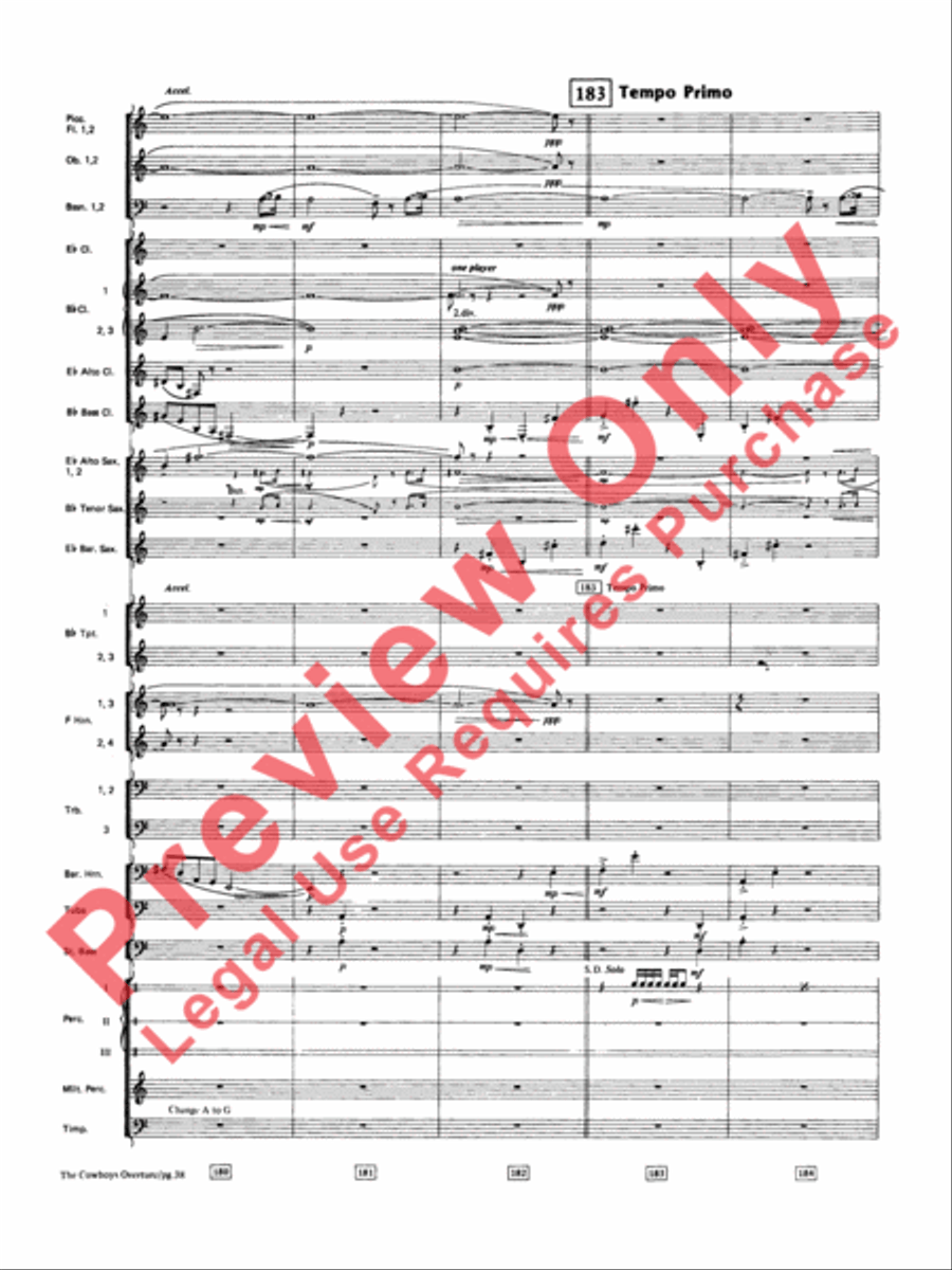 The Cowboys Concert Band scores gallery preview page 39