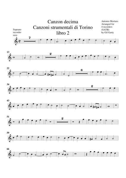 Canzon no.10 (Canzoni strumentali libro 2 di Torino)