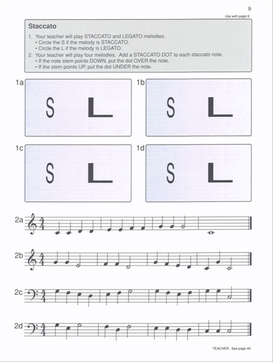 Alfred's Basic Piano Course Ear Training, Level 1B Piano Method scores gallery preview page 3
