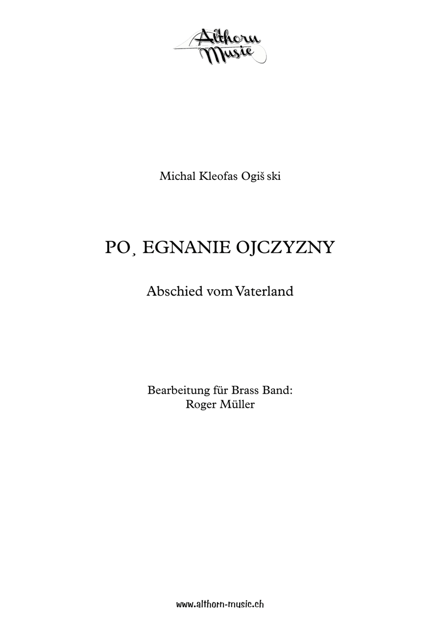 Pozegnanie Ojczyzny - Farewell to the Fatherland Brass Band scores gallery preview page 2