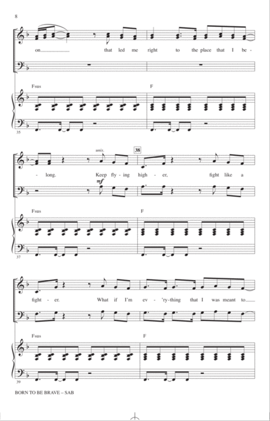 Born To Be Brave (from High School Musical: The Musical: The Series) (arr. Mac Huff) 3-Part scores gallery preview page 7
