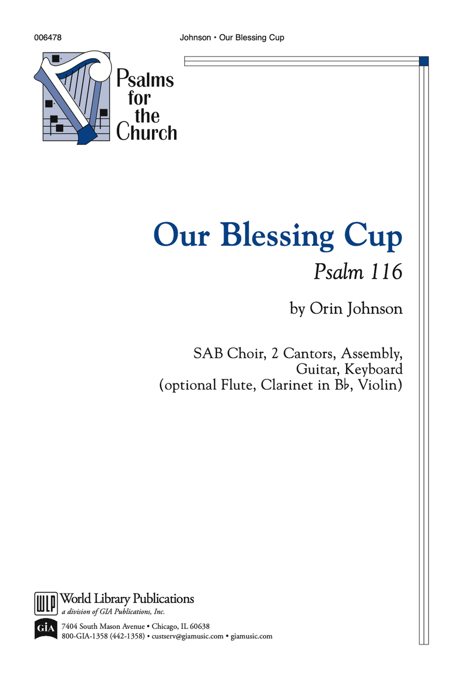 Our Blessing Cup 3-Part scores gallery preview page 1