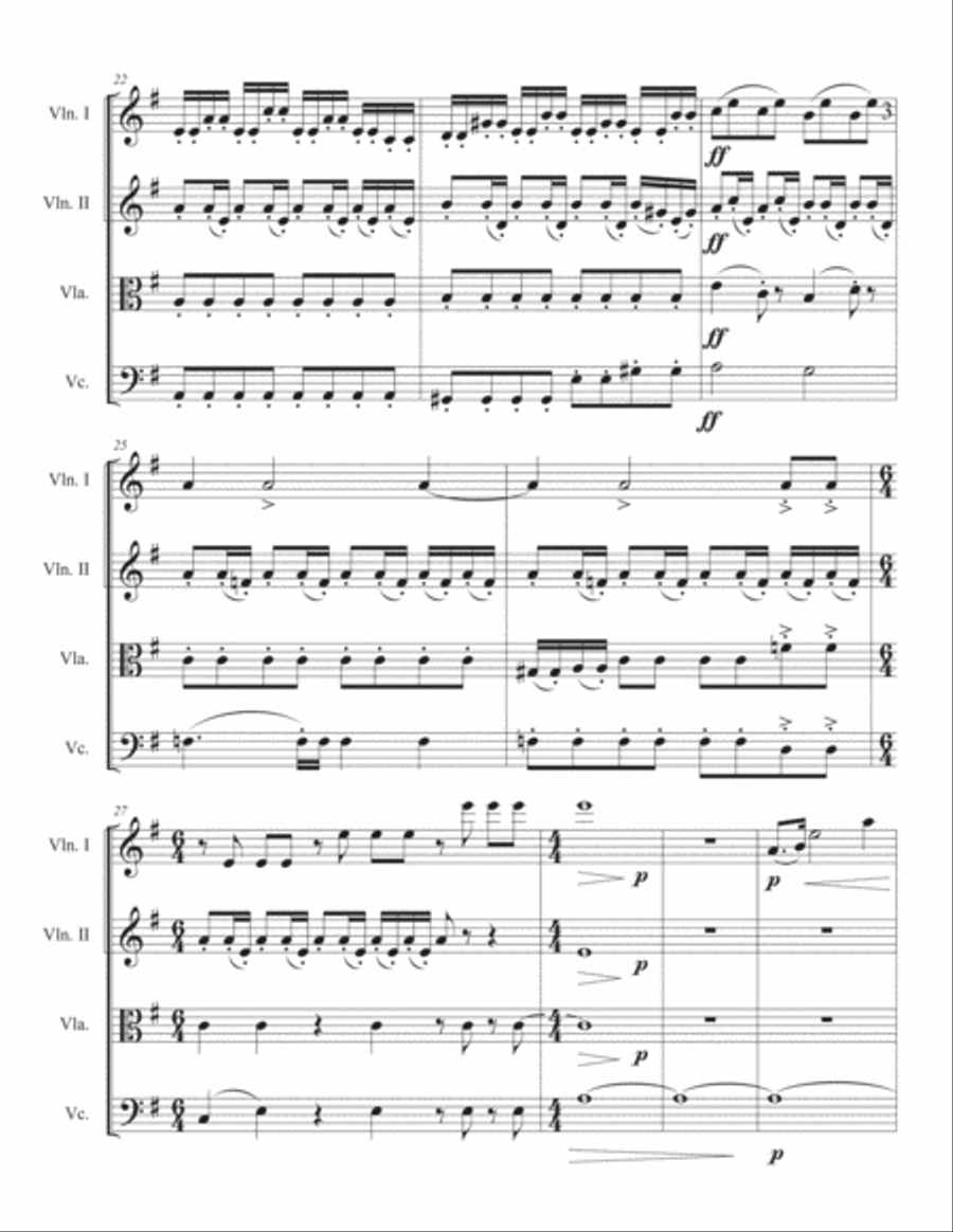 Three Days in Amsterdam String Quartet scores gallery preview page 5