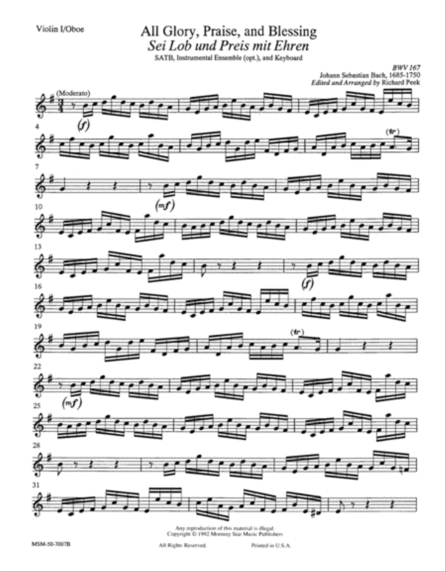 All Glory, Praise and Blessing Choir scores gallery preview page 5