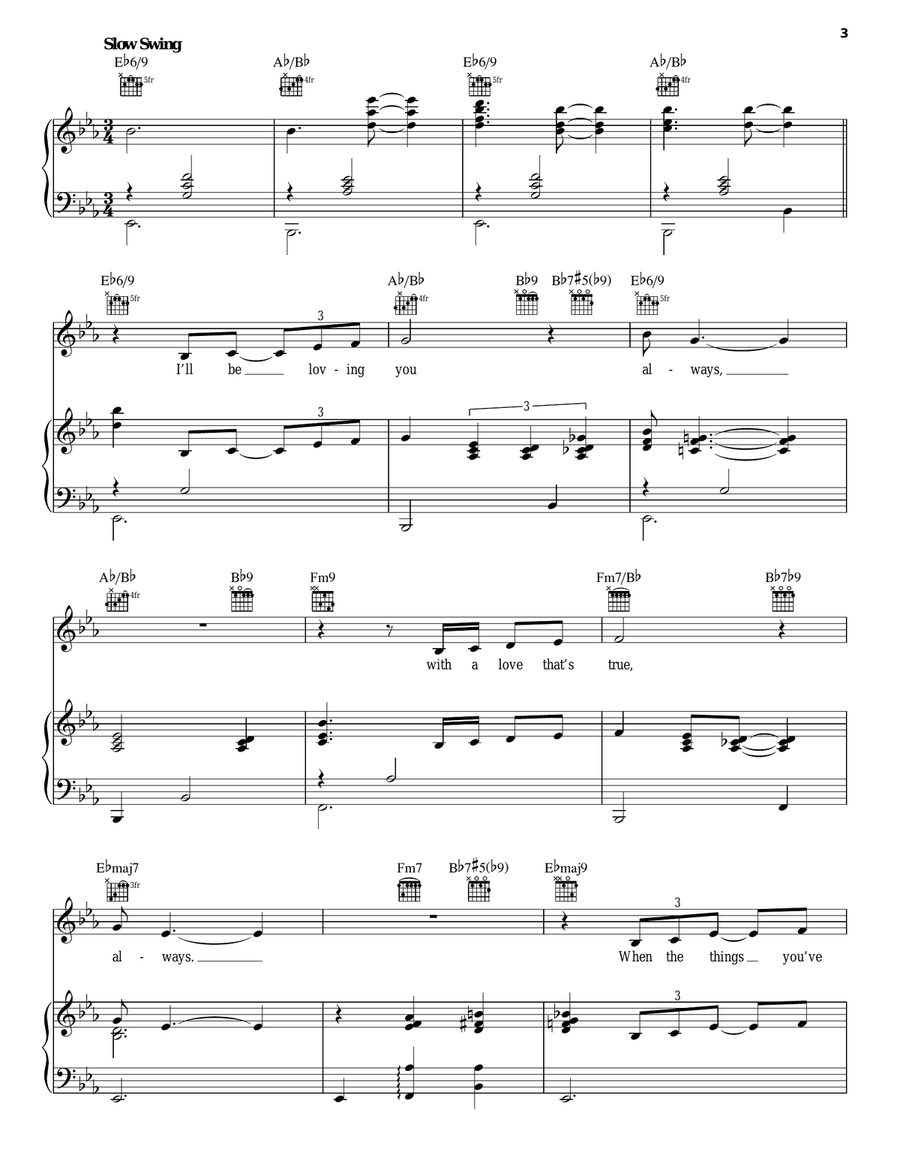 Always Piano, Vocal, Guitar scores gallery preview page 3