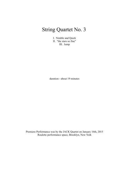 [Liptak] String Quartet No. 3